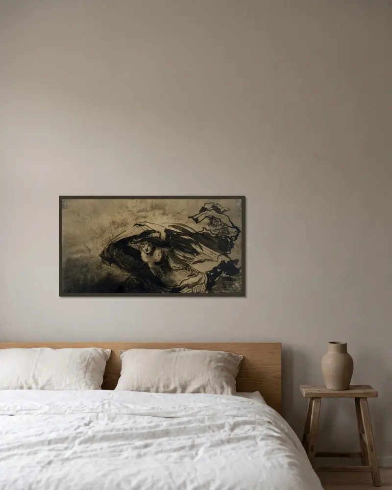 Natten av Victor Hugo inramad på en vägg