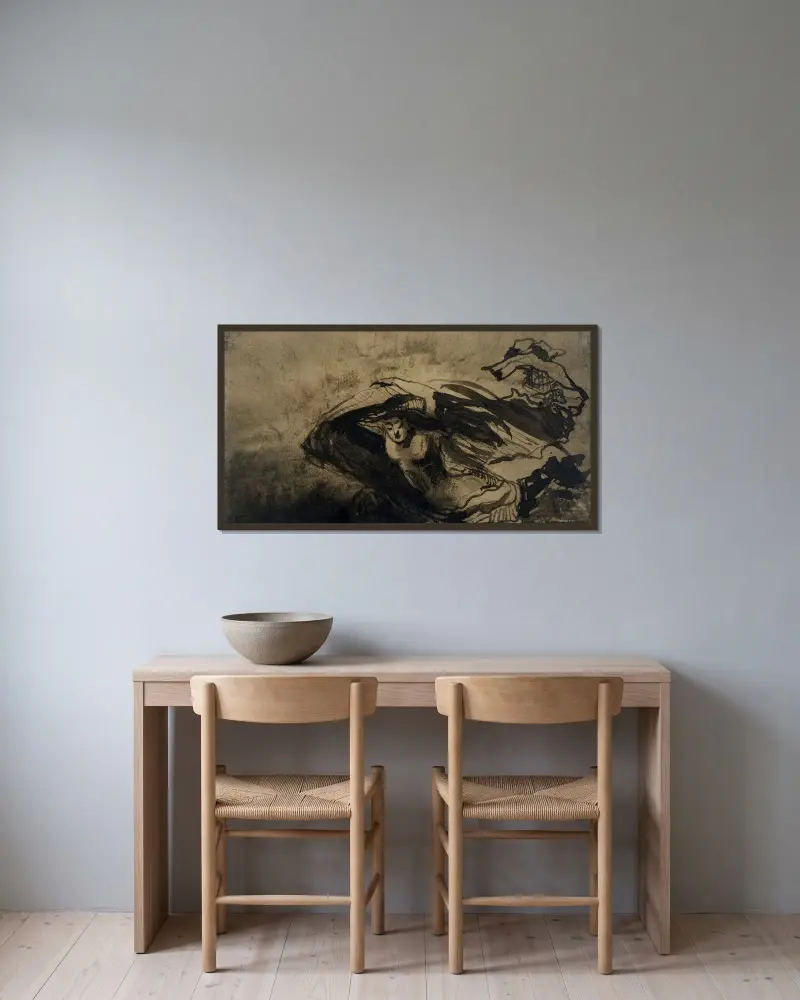 Natten av Victor Hugo inramad på en vägg