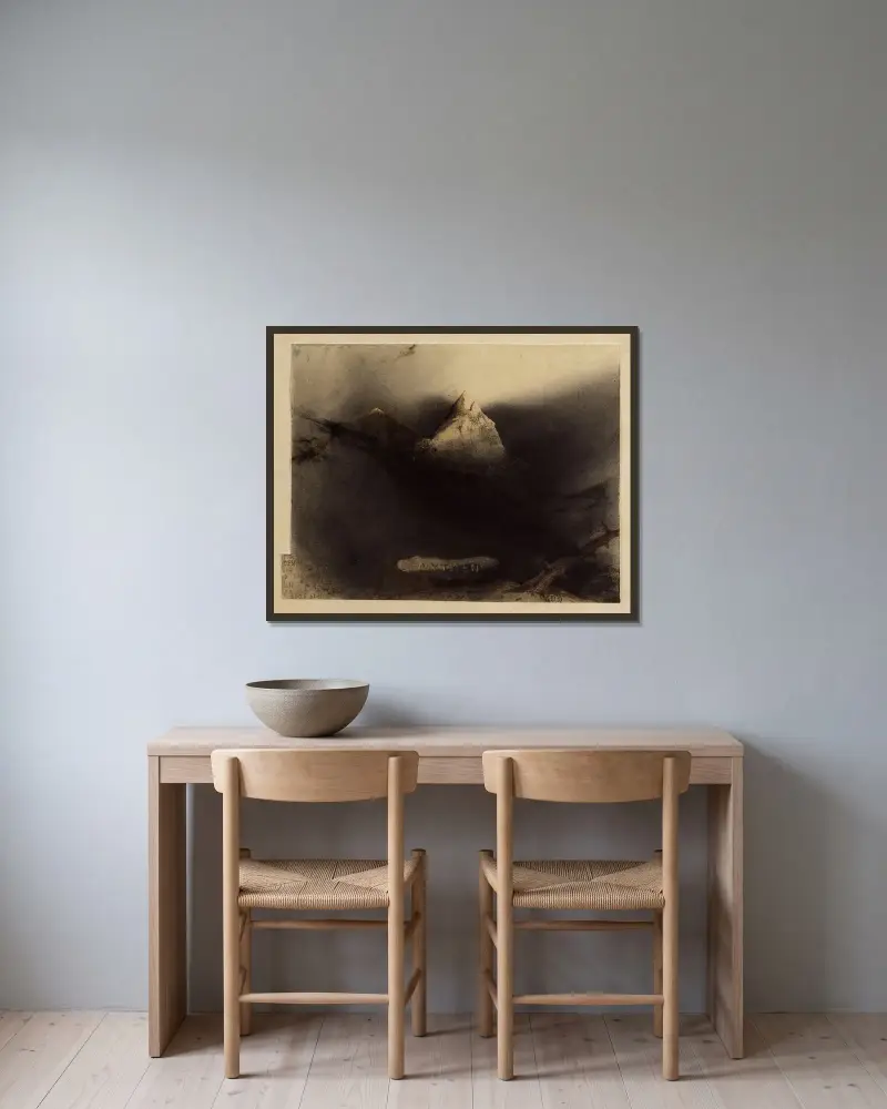 Le Mythen av Victor Hugo inramad på en vägg