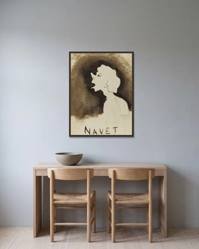 Nawa, Victor Hugo w ramie na ścianie