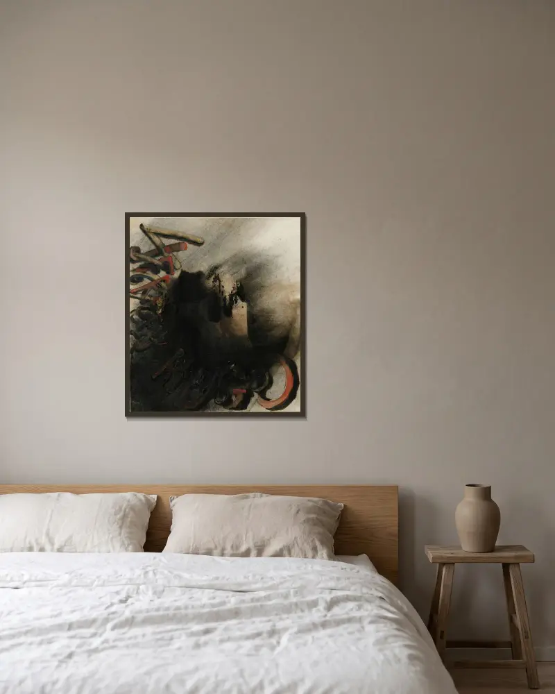 Nocturnal Vision av Victor Hugo inramad på en vägg