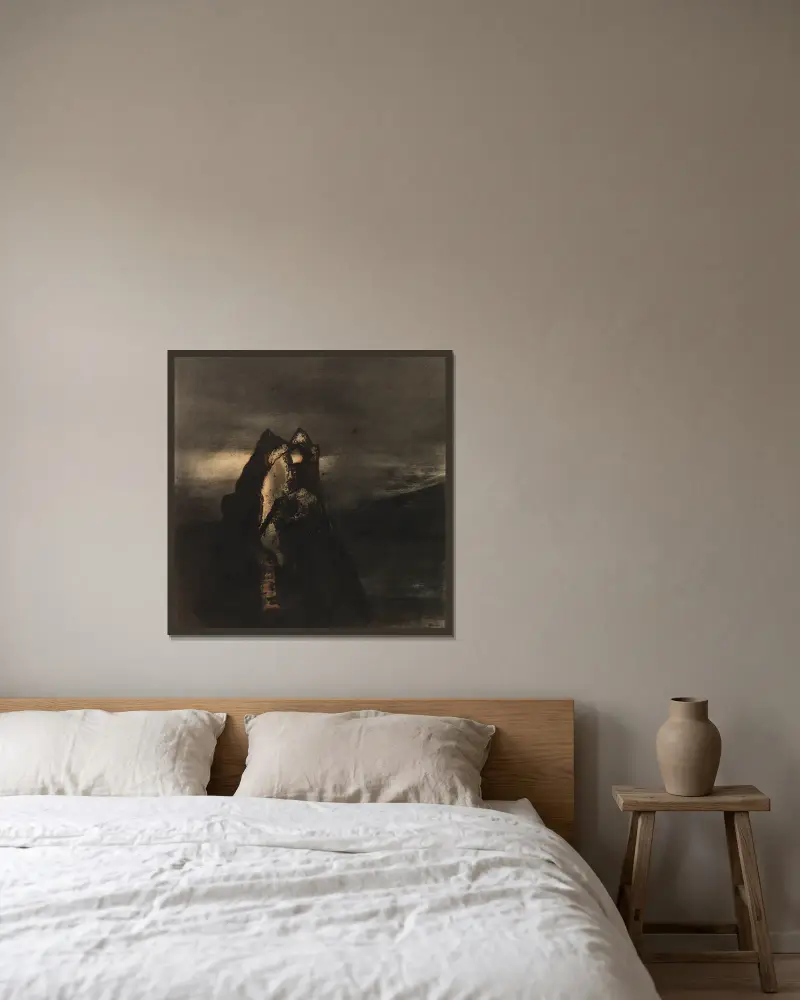 Souvenir de Suisse av Victor Hugo inramad på en vägg