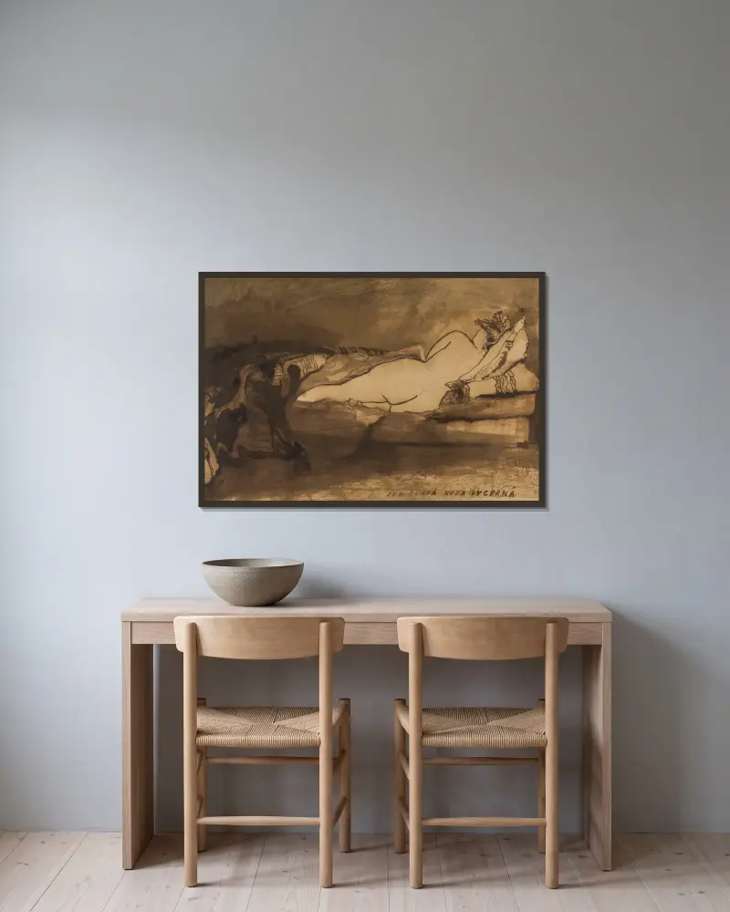 Sub clara nuda lucerna von Victor Hugo gerahmt an einer Wand