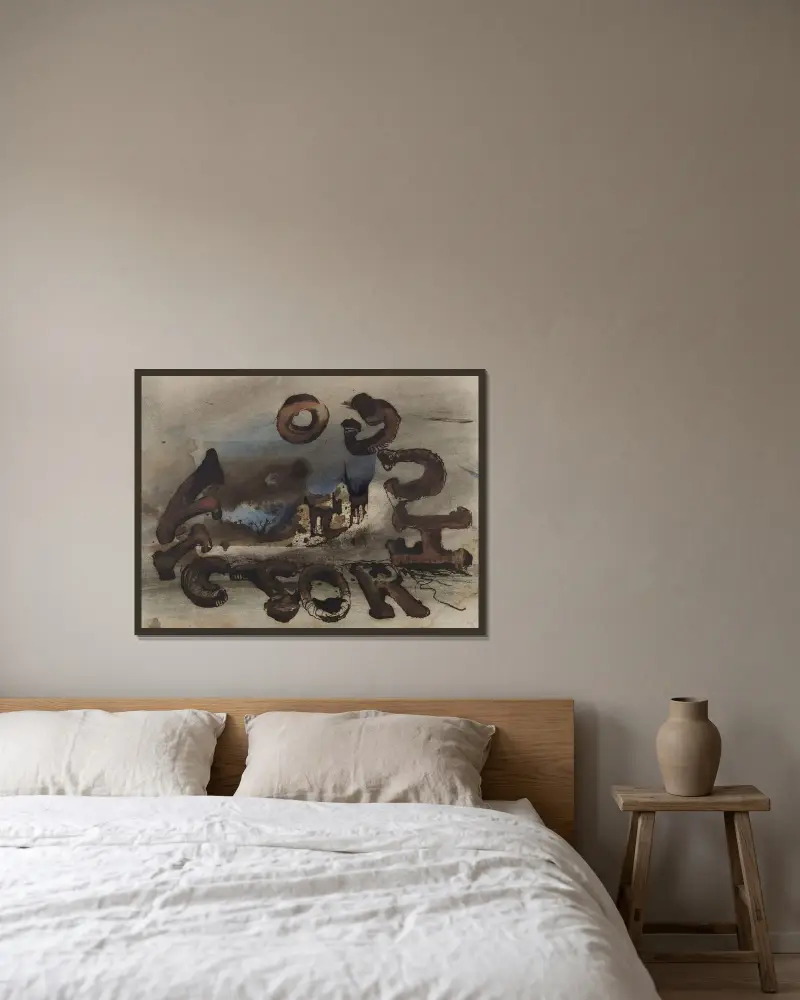 Victor Hugo av Victor Hugo inramad på en vägg