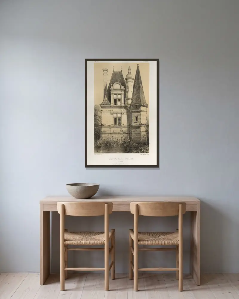 Château De La Sauloye (Mayenne) av Victor Petit inramad på en vägg