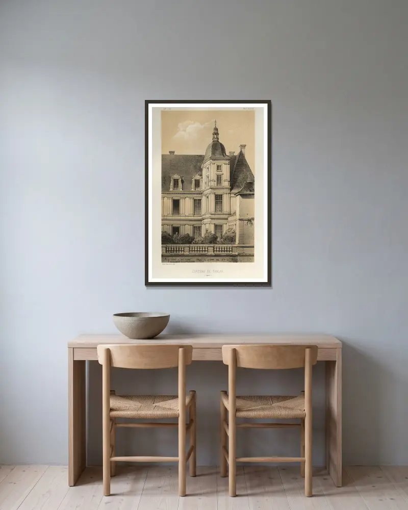 Schloss Tanlay (Yonne) von Victor Petit gerahmt an einer Wand