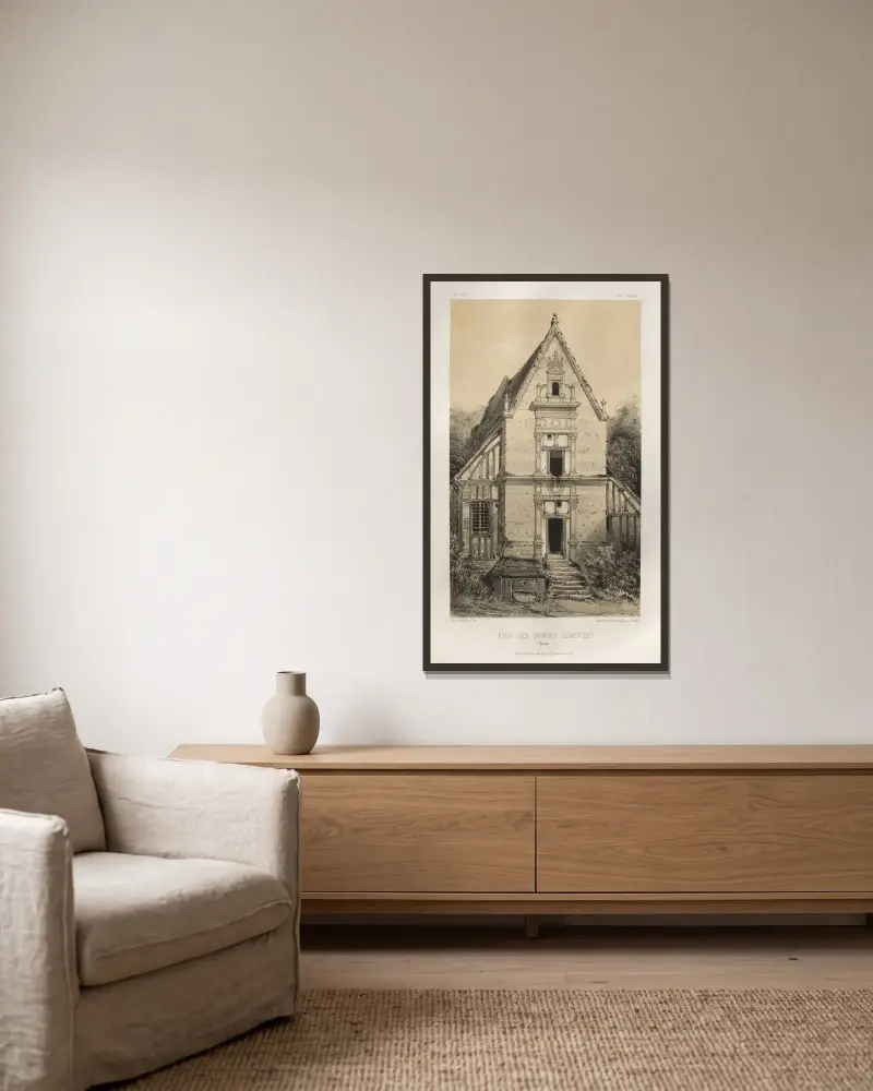 FIEf Des Bordes-Compigny (Yonne) von Victor Petit gerahmt an einer Wand