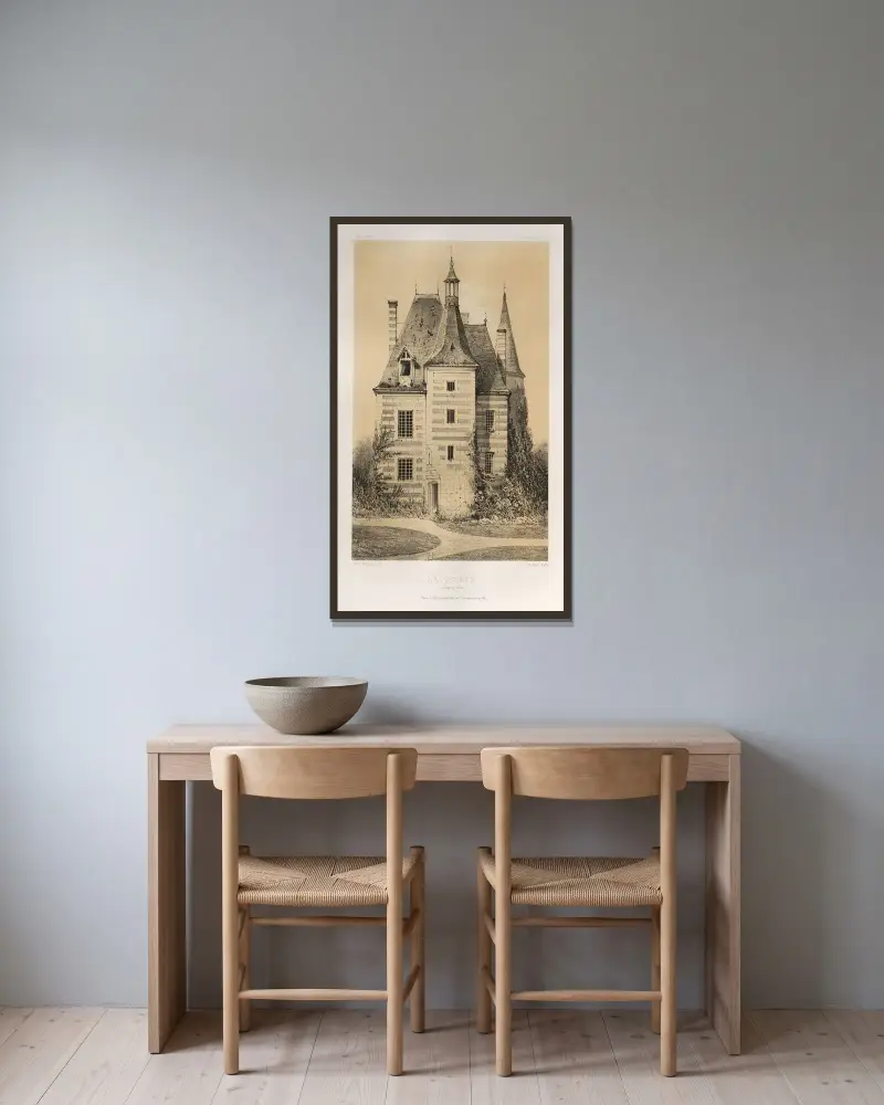 La Vicomté (Saône-et-Loire) von Victor Petit gerahmt an einer Wand