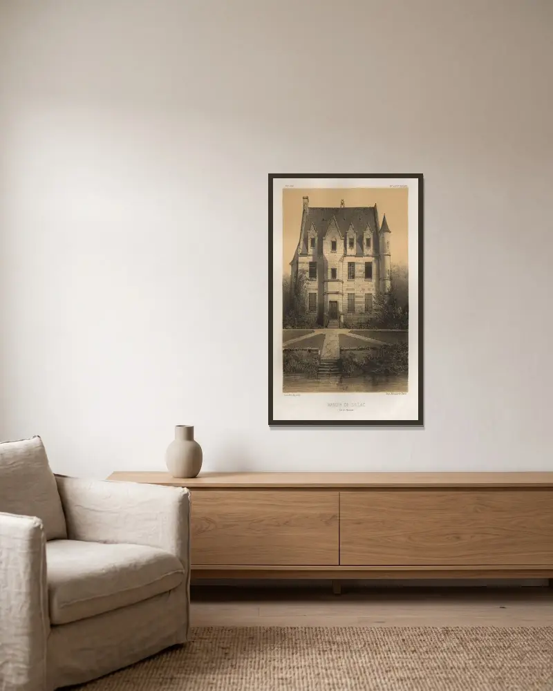 Manoir De Sillac (Lot et Garonne) von Victor Petit gerahmt an einer Wand