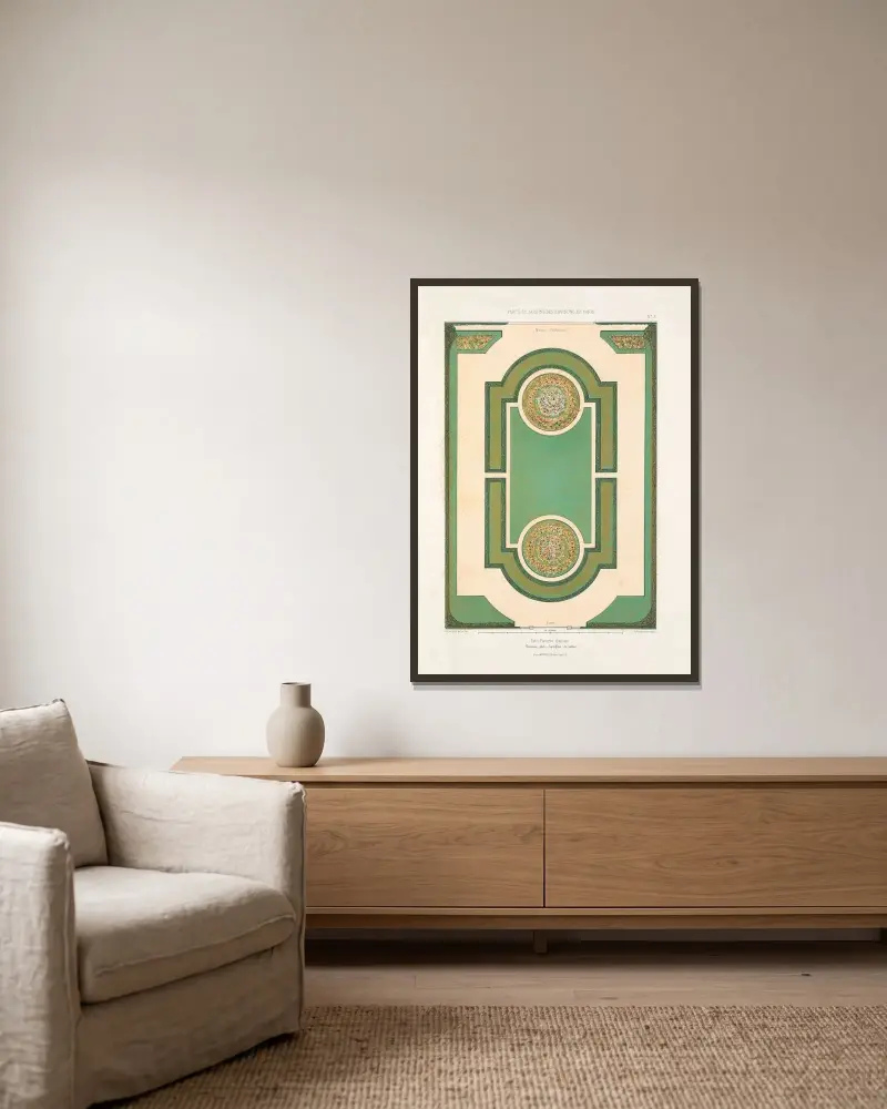 Petit Parterre français – Nr. 2 von Victor Petit gerahmt an einer Wand