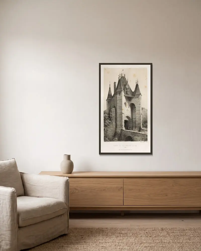 Tor in Villeneuve-Le-Roi (Yonne) von Victor Petit gerahmt an einer Wand