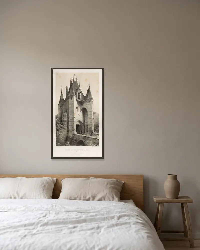 Tor in Villeneuve-Le-Roi (Yonne) von Victor Petit gerahmt an einer Wand