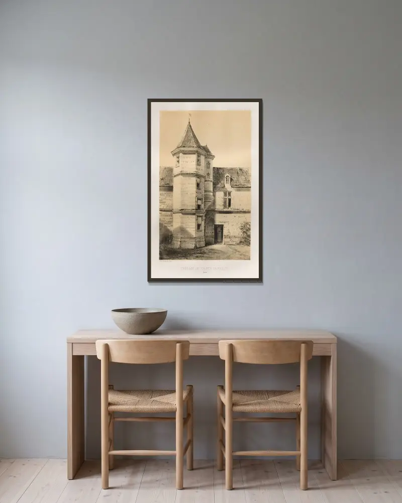 Priorat Sainte-Gaudulfe (Eure) von Victor Petit gerahmt an einer Wand