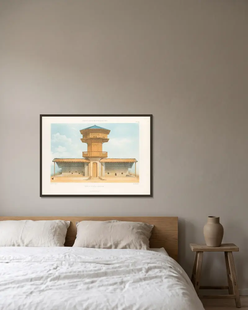 Taubenschlag und Taubenhaus (ländliches Genre) von Victor Petit gerahmt an einer Wand
