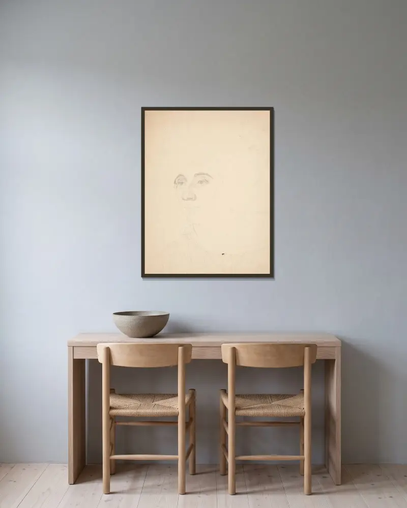 Original drawings 34 av Viking Eggeling inramad på en vägg