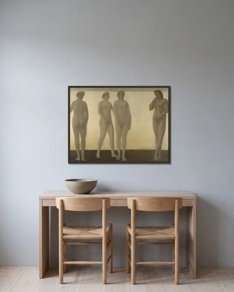 Artemis, Vilhelm Hammershøi v rámu na stěně