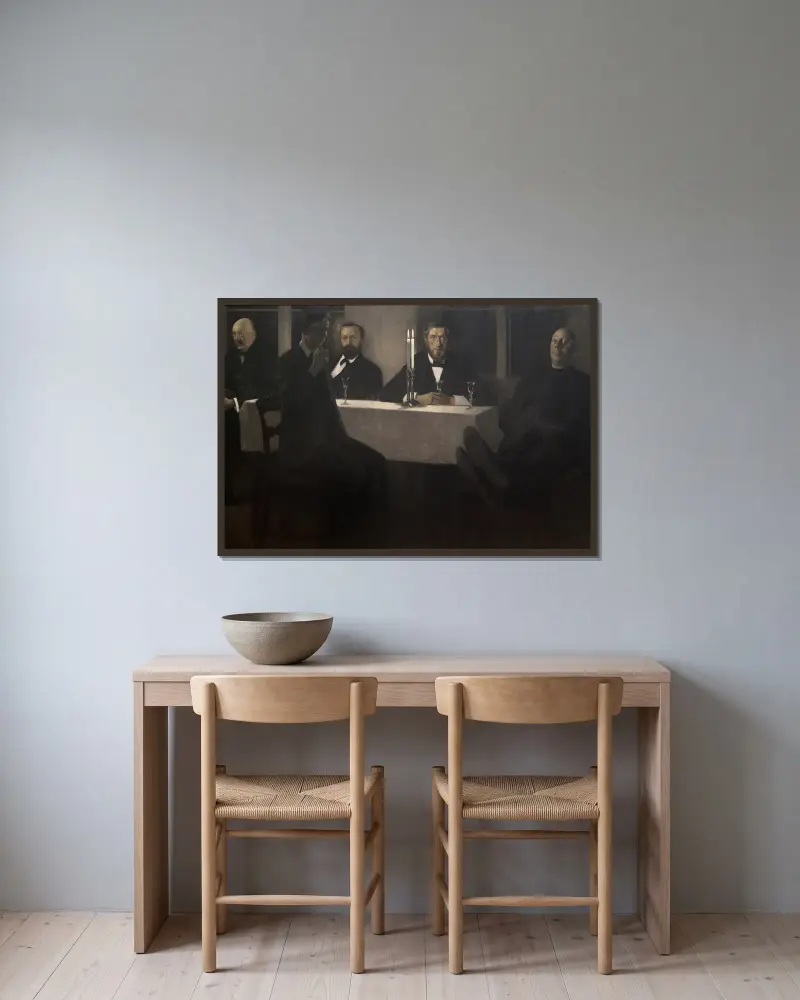 Pět portrétů, Vilhelm Hammershøi v rámu na stěně