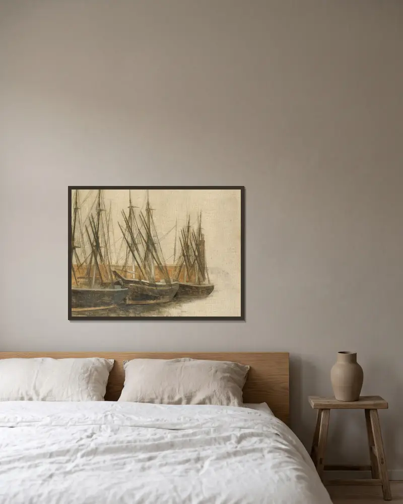 From Christianshavn’s Canal, Copenhagen av Vilhelm Hammershøi inramad på en vägg