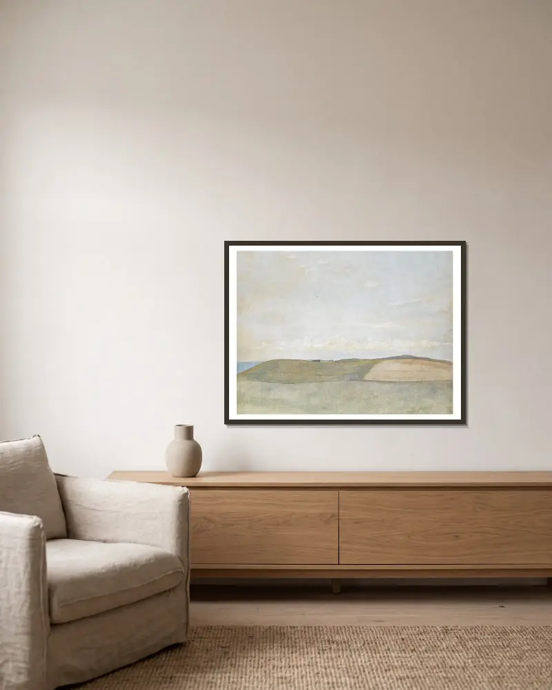 Von Refsnæs von Vilhelm Hammershøi gerahmt an einer Wand