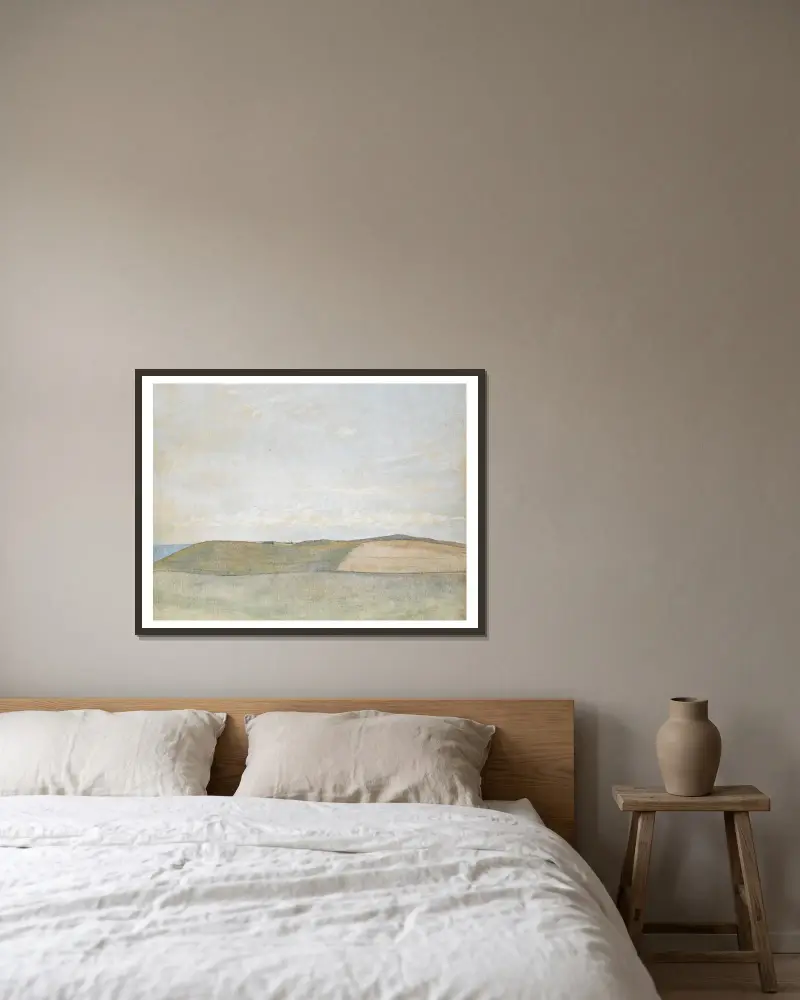 Von Refsnæs von Vilhelm Hammershøi gerahmt an einer Wand