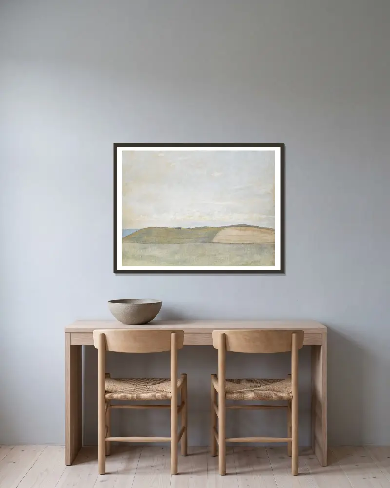 Von Refsnæs von Vilhelm Hammershøi gerahmt an einer Wand