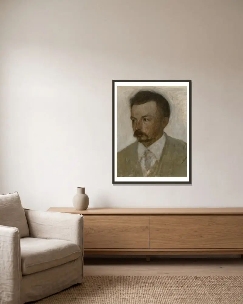 Autoportret, Vilhelm Hammershøi w ramie na ścianie