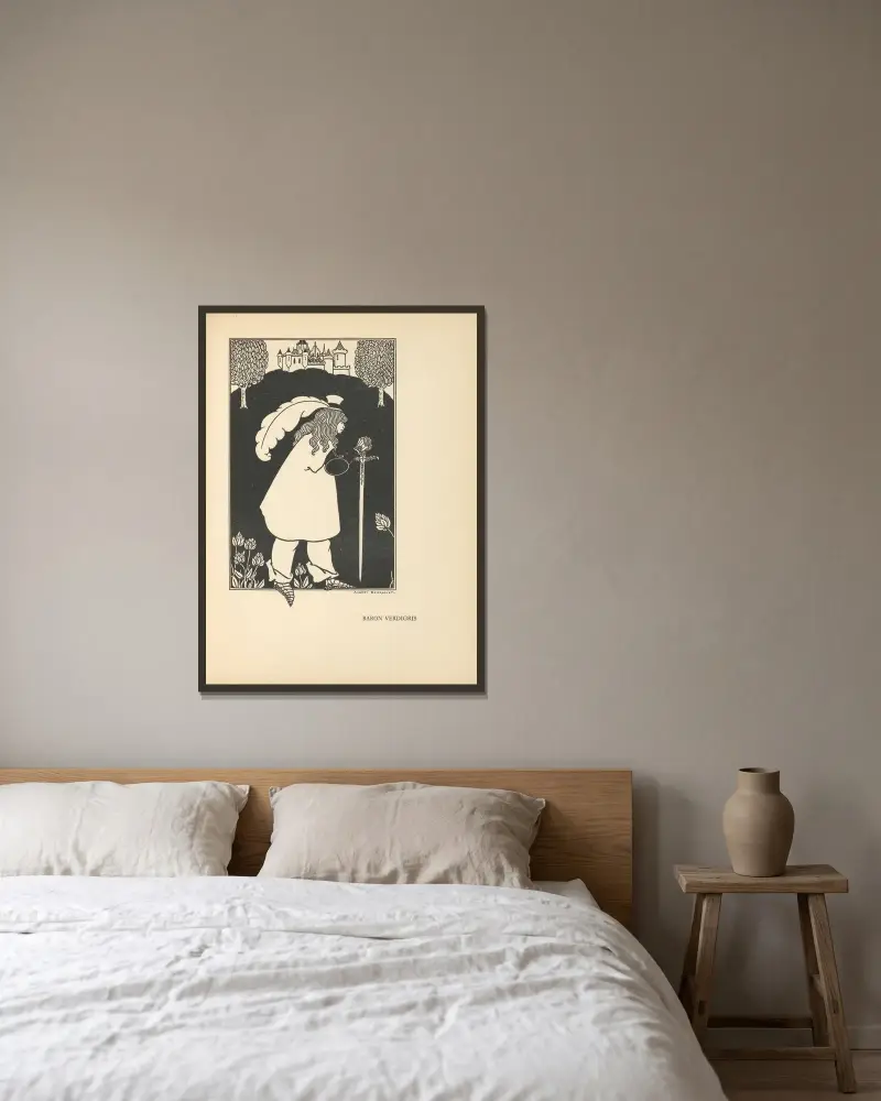 Baron Verdigris, Aubrey Vincent Beardsley v rámu na stěně