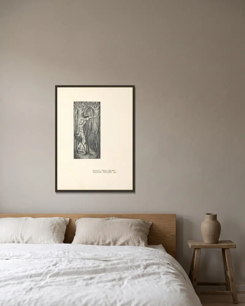 Hamlet, Aubrey Vincent Beardsley v rámu na stěně