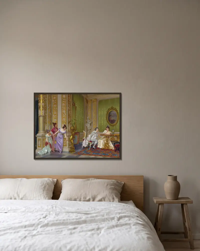 The Unseen Audience av Vittorio Reggianini inramad på en vägg