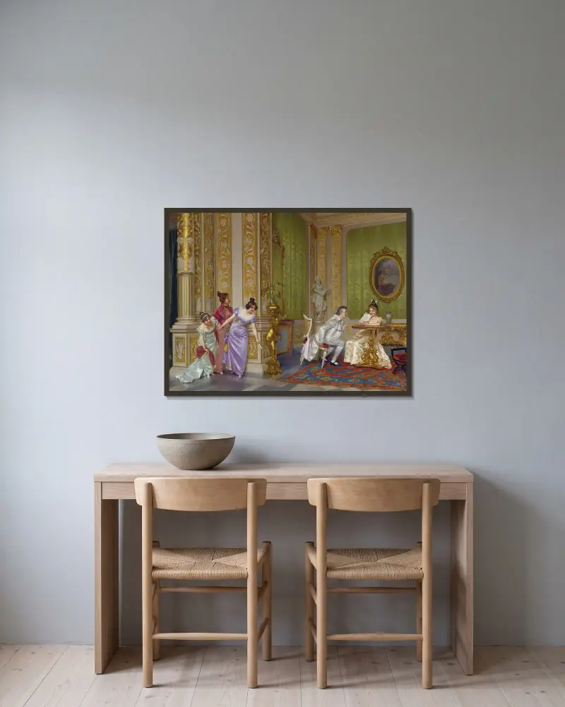 The Unseen Audience av Vittorio Reggianini inramad på en vägg