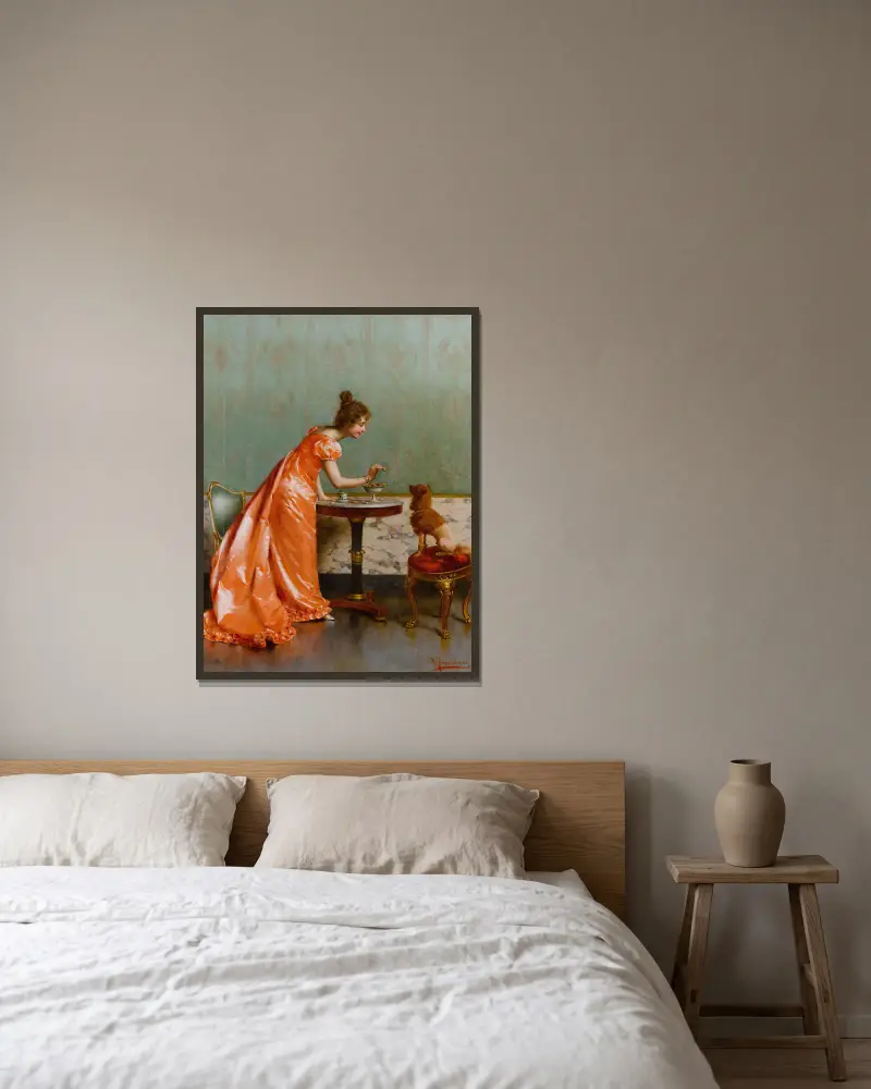 Bedingungslos Liebende von Vittorio Reggianini gerahmt an einer Wand