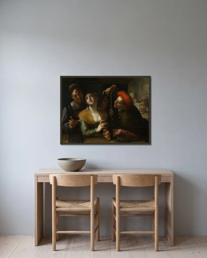 Kuppelszene von Hans von Aachen gerahmt an einer Wand