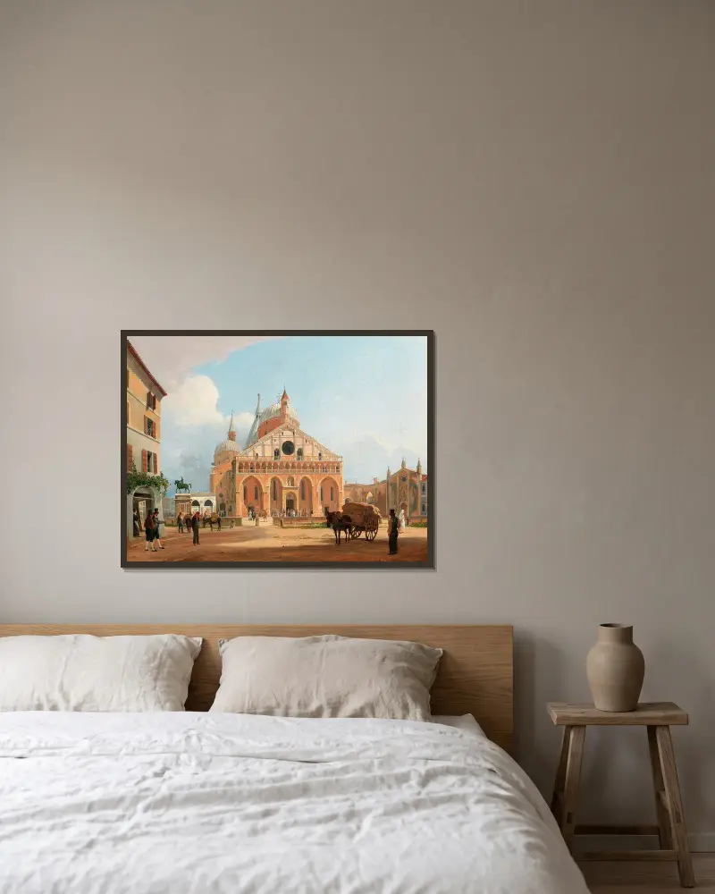A view of the Basilica of Saint Anthony in Padua av Rudolf von Alt inramad på en vägg