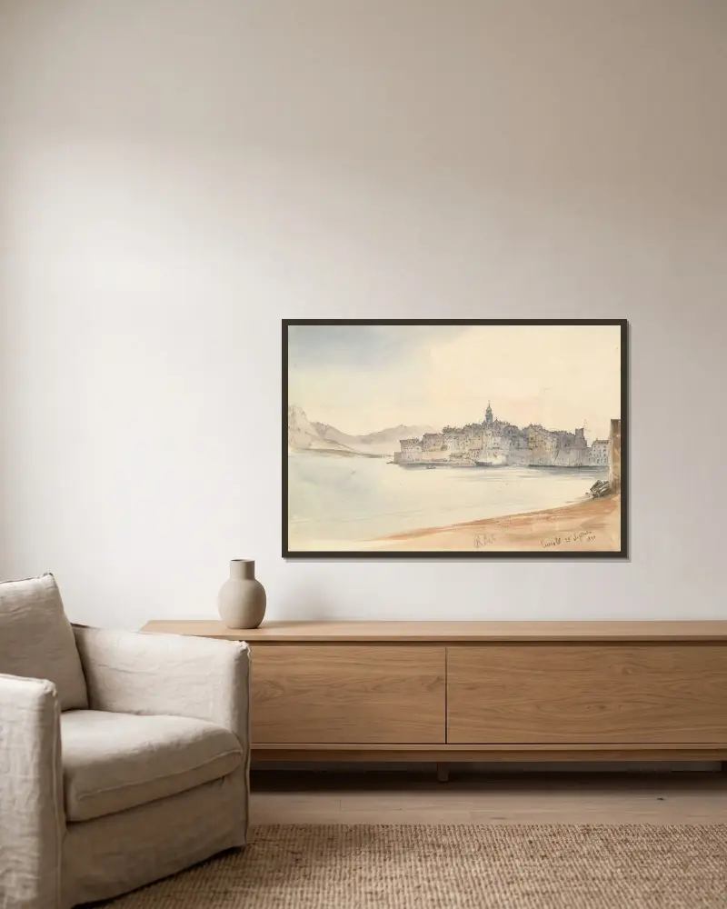 Curzold von Rudolf von Alt gerahmt an einer Wand