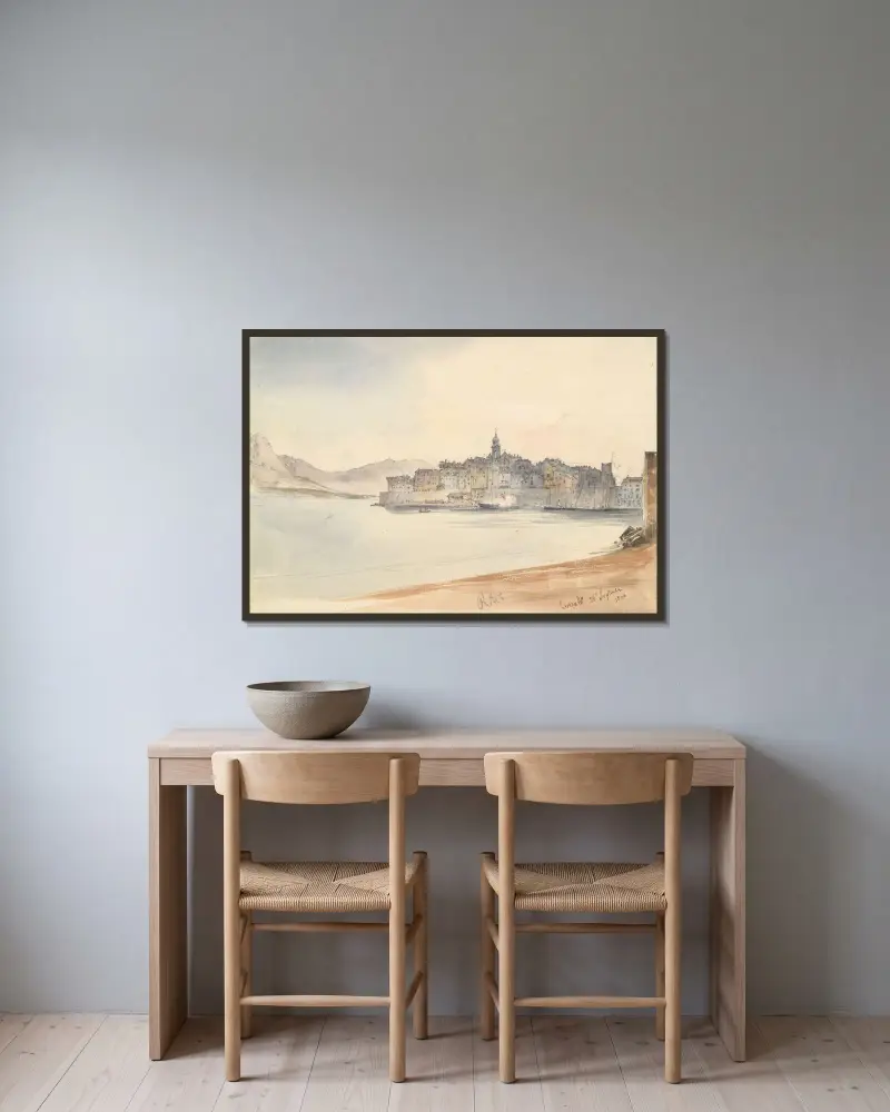 Curzold von Rudolf von Alt gerahmt an einer Wand