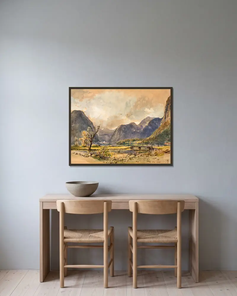 Jezioro Hallstatt, Rudolf von Alt w ramie na ścianie