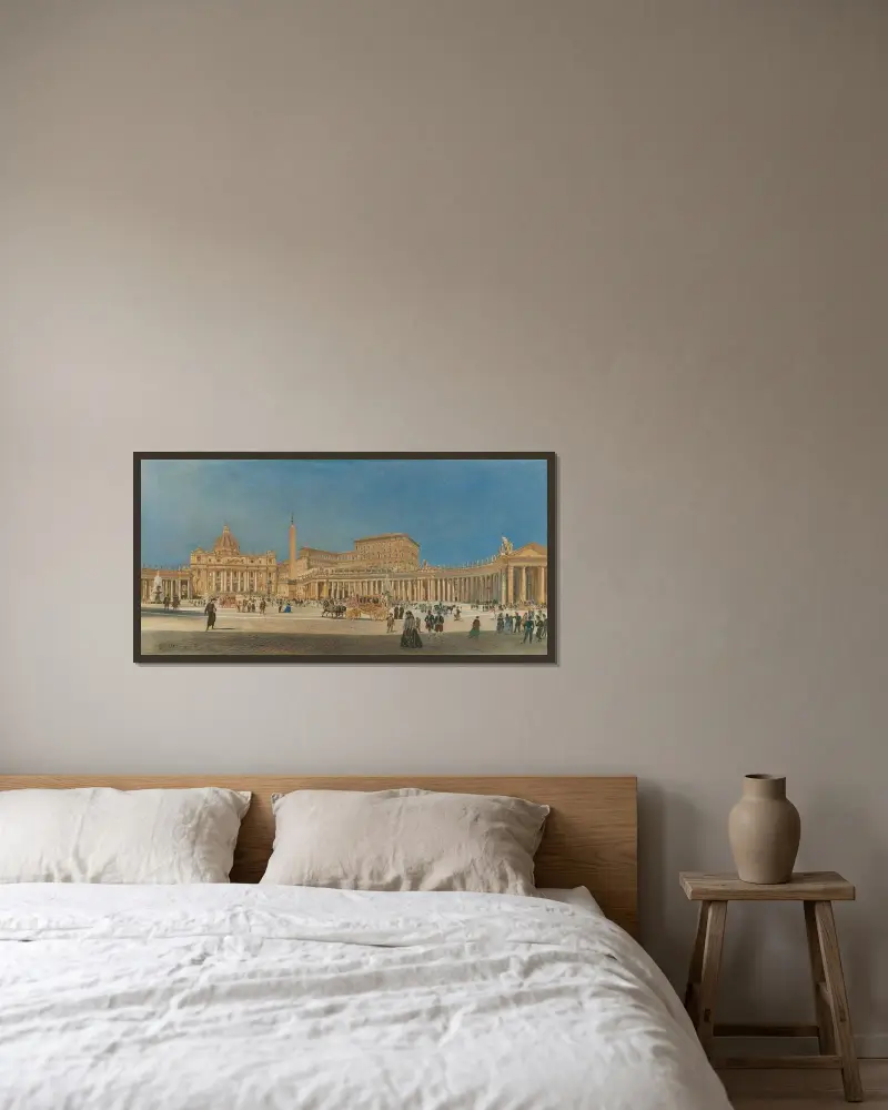 Petersplatz, Rom von Rudolf von Alt gerahmt an einer Wand
