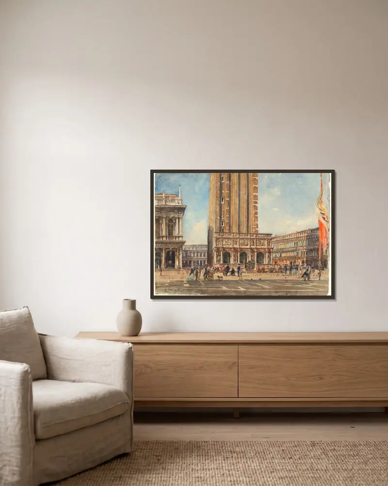 Plac Świętego Marka w Wenecji, Rudolf von Alt w ramie na ścianie