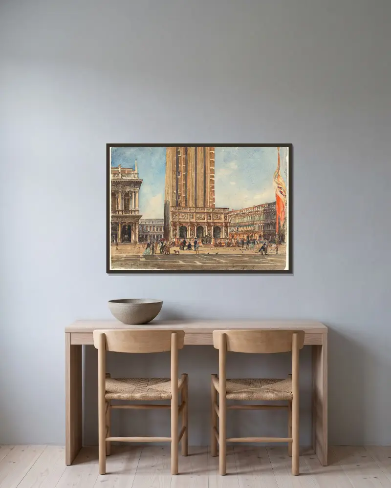Plac Świętego Marka w Wenecji, Rudolf von Alt w ramie na ścianie