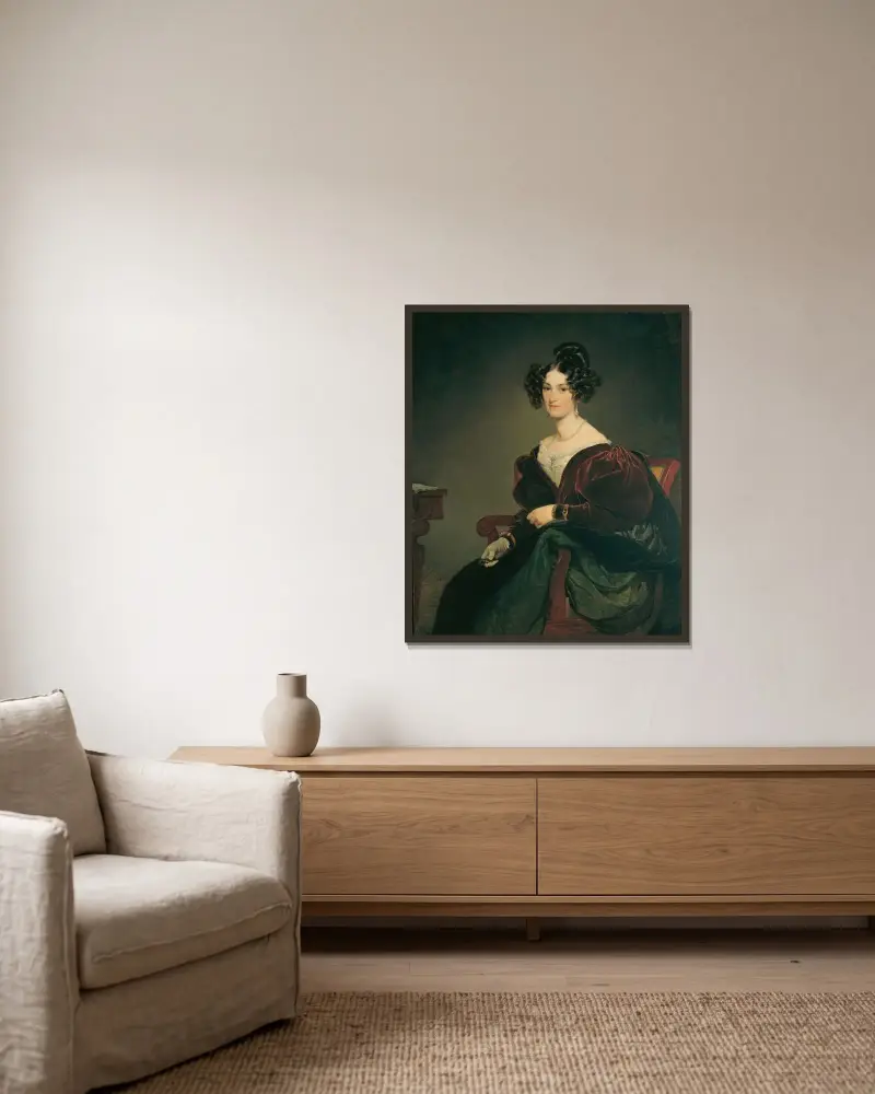 Amalie Klein von Friedrich von Amerling gerahmt an einer Wand