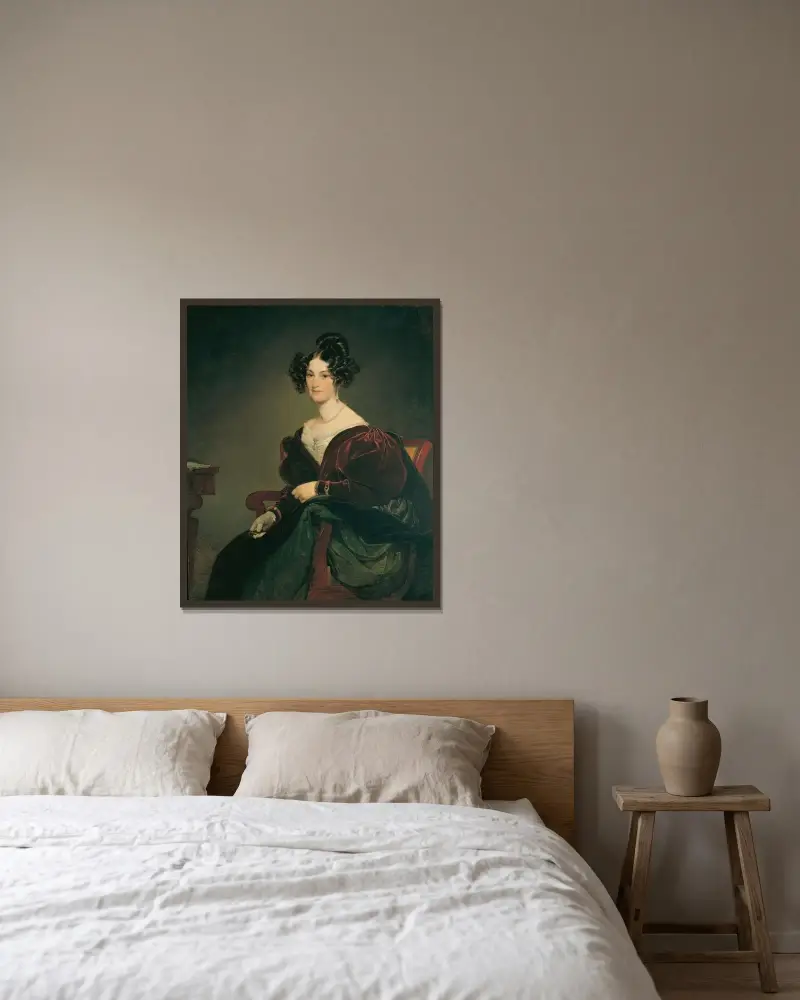Amalie Klein von Friedrich von Amerling gerahmt an einer Wand