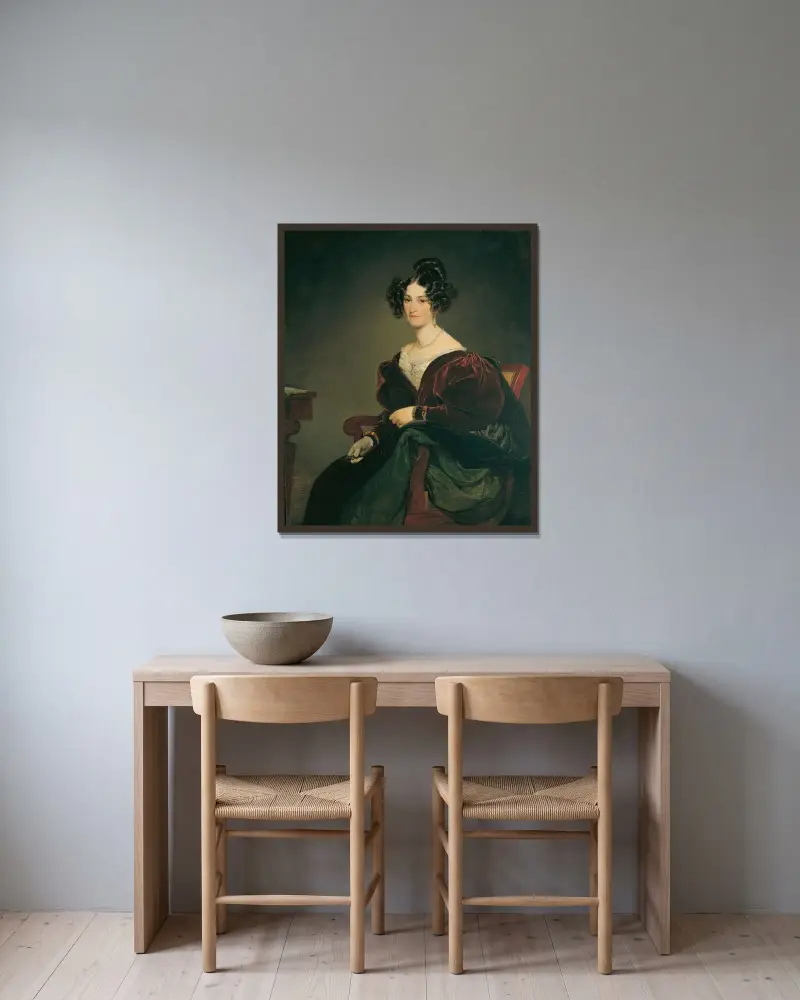 Amalie Klein von Friedrich von Amerling gerahmt an einer Wand
