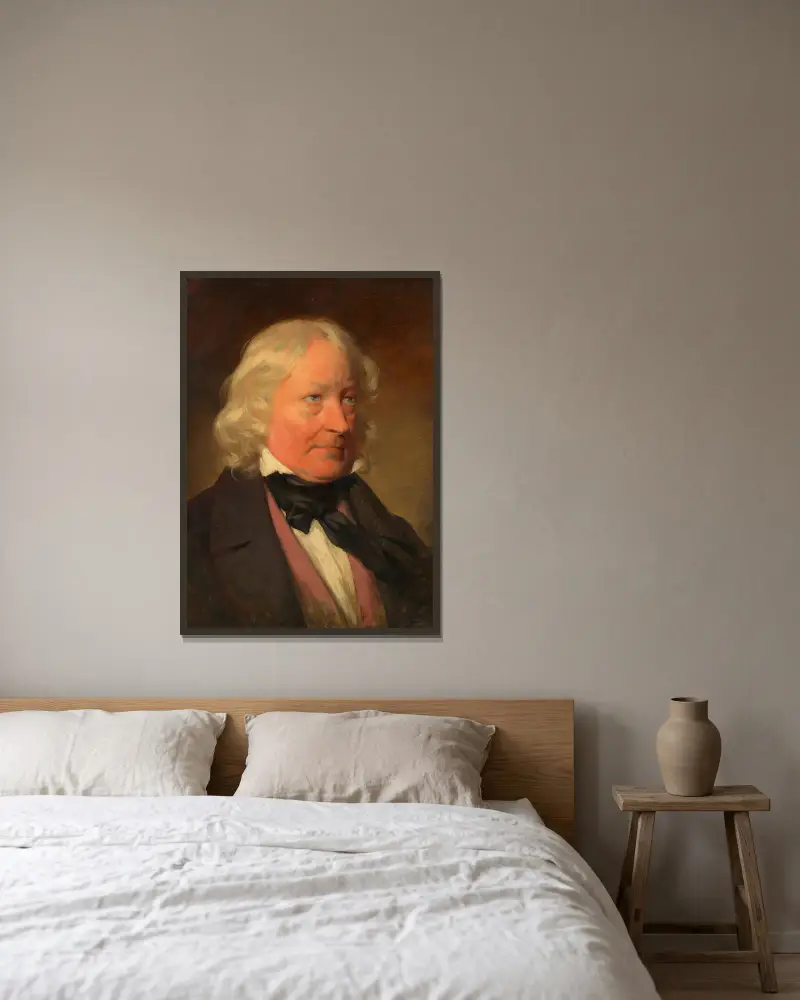 Bertel Thorvaldsen, sochař, Friedrich von Amerling v rámu na stěně