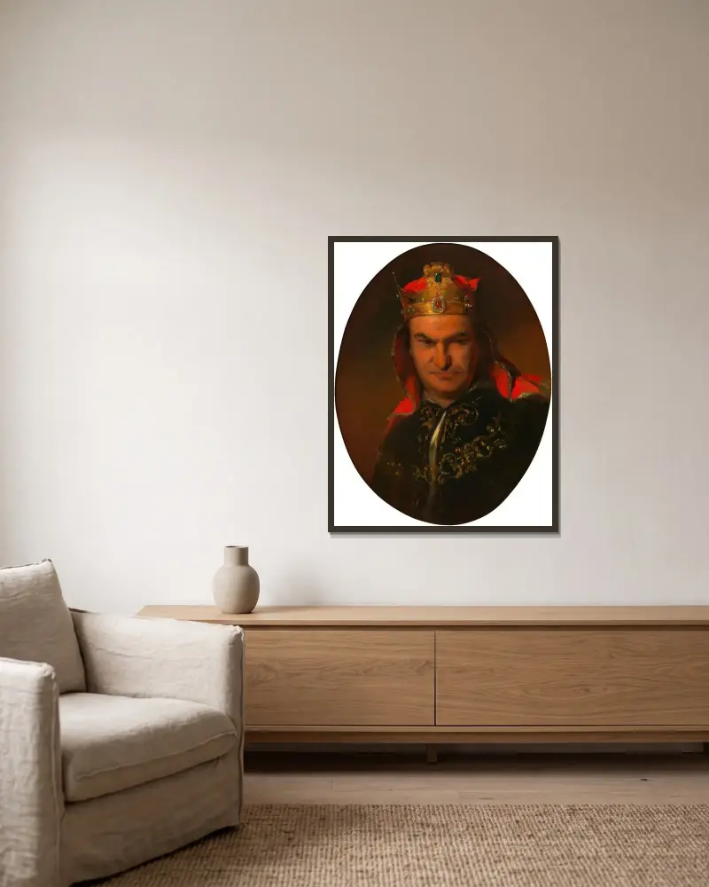 Boguwil Dawison som Richard III av Friedrich von Amerling inramad på en vägg