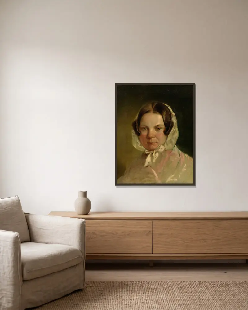 Damporträtt av Friedrich von Amerling inramad på en vägg