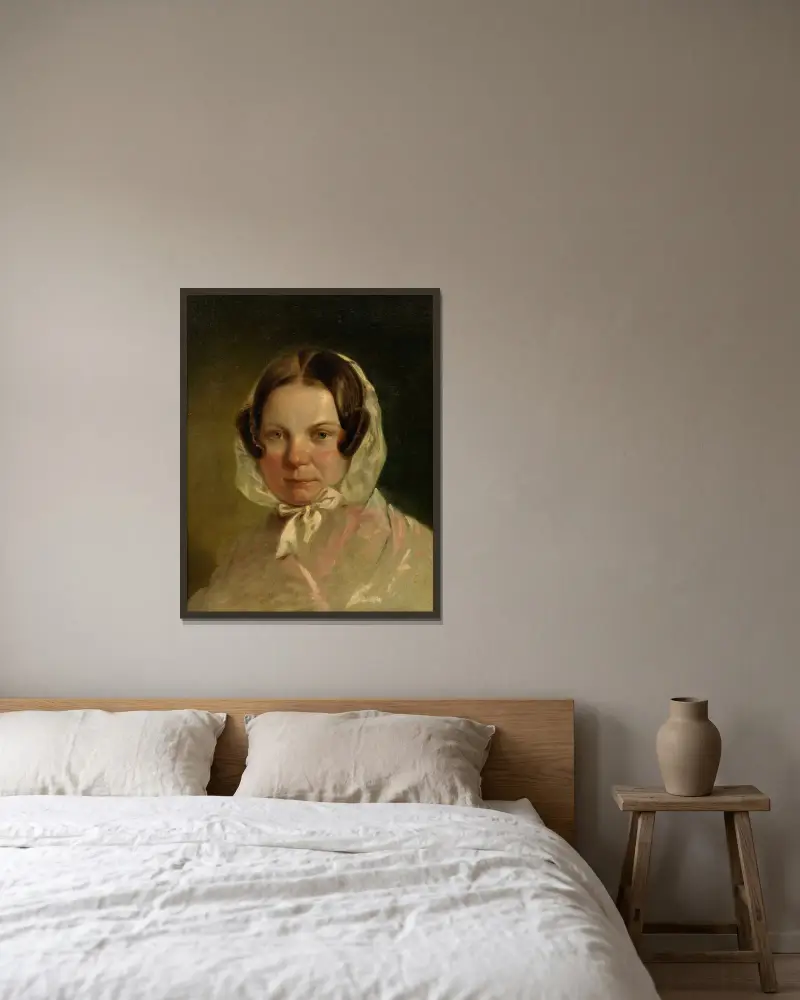 Damporträtt av Friedrich von Amerling inramad på en vägg