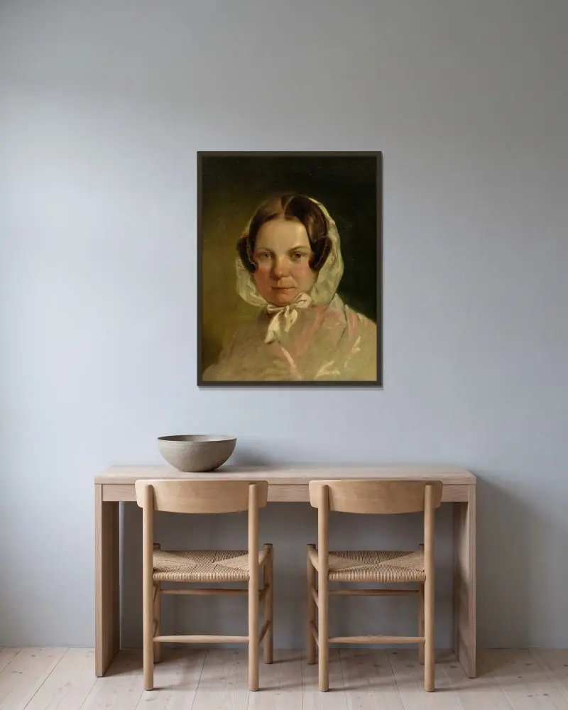 Damporträtt av Friedrich von Amerling inramad på en vägg