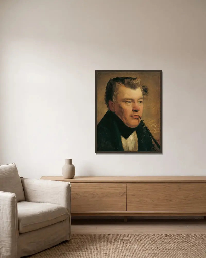 Målaren Thomas Ender av Friedrich von Amerling inramad på en vägg