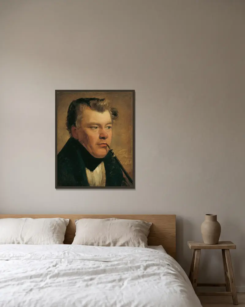 Målaren Thomas Ender av Friedrich von Amerling inramad på en vägg