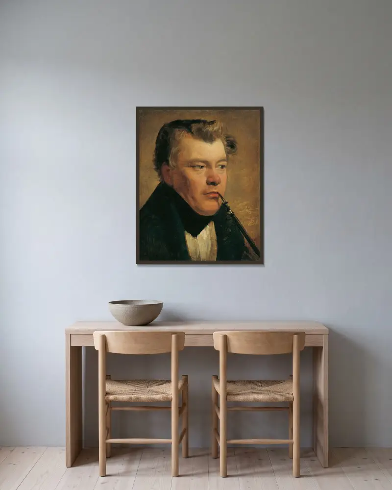 Målaren Thomas Ender av Friedrich von Amerling inramad på en vägg